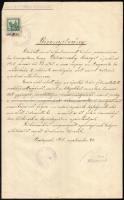 1918Auguszta Barakkórház, kórházparancsoki aláírás, illetőségi bizonyítvány.