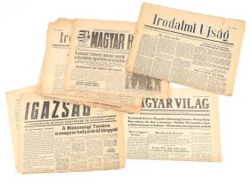 1956-os újságok, közte sérült. 8 db