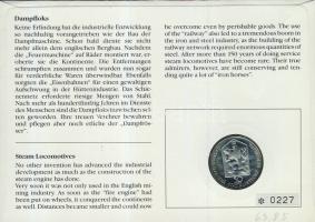 Csehszlovákia 1989. 50K Ag "150 éves a vasút" érmés, bélyeges borítékon hátoldali ismertet...