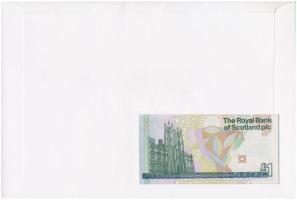 Skócia 1999. 1P felbélyegzett borítékban, bélyegzéssel T:I Scotland 1999. 1 Pound in envelope with s...