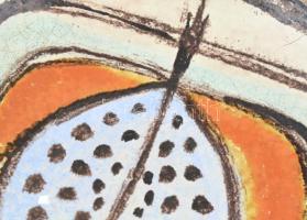 Jelzés nélkül (Gádor???): Tányér, kerámia, hibátlan. d: 23,5 cm