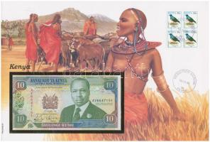 Kenya 1992. 10Sh felbélyegzett borítékban, bélyegzéssel T:I Kenya 1992. 10 Shilingi in envelope with stamp and cancellation C:UNC