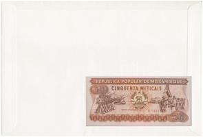 Mozambik 1983. 50M felbélyegzett borítékban, bélyegzéssel T:I Mozambique 1983. 50 Meticais in envelo...