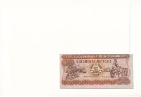 Mozambik 1983. 50M felbélyegzett borítékban, bélyegzéssel T:I Mozambique 1983. 50 Meticais in envelo...