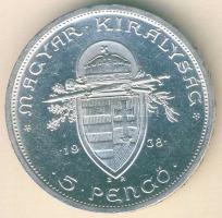 1938. 5P Ag "Szt.István" T:2 kis ph