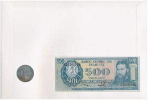 Paraguay / Kuba "Kereskedelmi flotta" érmés és bankjegyes felbélyegzett boríték, bélyegzés...