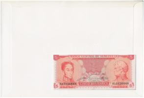 Venezuela 1989. 5B felbélyegzett borítékban, bélyegzéssel T:I- 
Venezuela 1989. 5 Bolívares in enve...