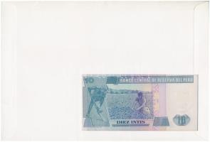 Peru 1987. 10I felbélyegzett borítékban, bélyegzéssel T:I Peru 1987. 10 Intis in envelope with stamp...