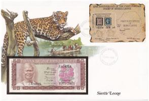 Sierra Leone 1984. 50c felbélyegzett borítékban, bélyegzéssel T:I Sierra Leone 1984. 50 Cents in envelope with stamp and cancellation C:UNC