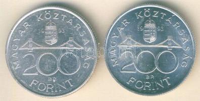 1993. 200Ft Ag "MNB" (2x) T:BU,2