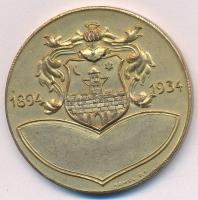 1934. "Szombathelyi Kerékpáros Egylet 40 éves jubileumi érme" kétoldalas, aranyozott bronz...