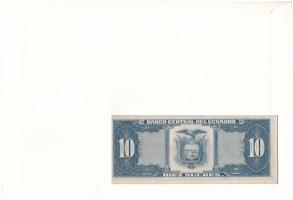 Ecuador 1986. 10S felbélyegzett borítékban, bélyegzéssel T:I Ecuador 1986. 10 Sucres in envelope wit...