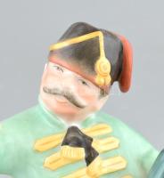 Herendi porcelán borívó, "Tokaj" felirattal, kézzel festett, jelzett, hibátlan, m: 18,5 cm