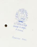 Herendi porcelán borívó, "Tokaj" felirattal, kézzel festett, jelzett, hibátlan, m: 18,5 cm