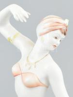 Holloházi Seherezádé, kézzel festett, jelzett, sérült, m:24 cm