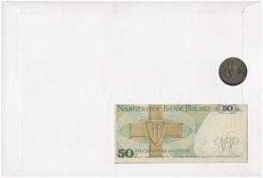 Lengyelország "Karol Swierczewski" érmés és bankjegyes felbélyegzett boríték bélyegzéssel,...