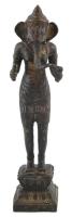 Ganésa hindu isten, öntött bronz szobor, jelzés nélkül, m: 29 cm
