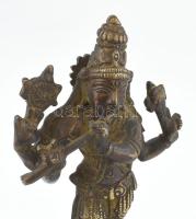 Krisna, öntött bronz szobor, jelzés nélkül, m: 17 cm