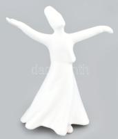 Kerengő dervis. Fehér mázas török porcelán figura. Jelzés nélkül, hibátlan, m: 18 cm / Whirling dervish. Turkish white glaze porcelain figurine. Unmarked.