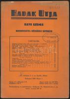 1929 Hadak Utja. III. évf. 2-3. szám ápr.-máj.,1929. május 1. Foltos borítóval, az elülső borítón kis hiánnyal, intézményi bélyegzővel