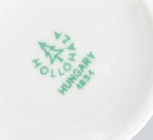 Hollóházi Vasas SC retro mokkás készlet. 6 db, aljjal Matricás, jelzett, minimális kopással 28 cm