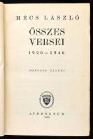 Mécs László összes versei 1920-1940. Bp., 1941, Athenaeum. Stanislav Ostoje-Chrostowski fametszetes ...
