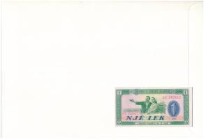 Albánia 1976. 1L felbélyegzett borítékban, bélyegzéssel T:I Albania 1976. 1 Lek in envelope with sta...