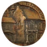 1981. Alba Regia napok 1981 öntött bronz emlékérem díszdobozban (102mm) T:1 kis patina