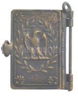 Franciaország ~1900. "Napóleon medál" fém, könyv alakú, szétnyitható medál, belsejében a N...