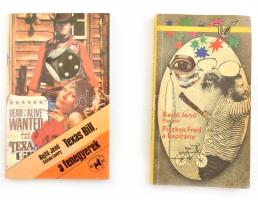Rejtő Jenő 2 könyve: Piszkos Fred, a kapitány. Bp., 1958, Albatrosz Könyvek. + Texas Bill, a fenegyerek. Bp., 1989, Kentaur Könyvek. Kiadói papírkötés.