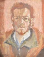 Murai jelzéssel: Fiatal férfi portréja. Vegyes technika, karton. Feltekerve. Lapszéli szakadással. 59x47 cm