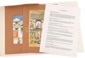 5 db indiai festmény reprodukciót tartalmazó mappa kísérő szöveggel 30x40 cm