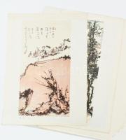10 db kínai festmény reprodukciót tartalmazó mappa 30x40 cm