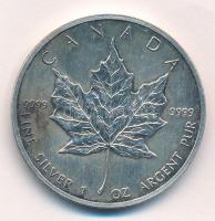 Kanada 1991. 5$ Ag "II. Erzsébet / Juharlevél" (1oz/0.999) T:1-,2 patina, karc
Canada 199...