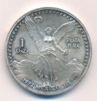 Mexikó 1992. Szabadság befektetési ezüst érem  (1 uncia/31,37g/0.999/35mm) T:2 patina Mexico 1992.Liberty investment silver coin (1oz/31,37g/0.999/35mm) C:XF patina