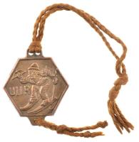 Svédország DN ULLR / Téli sportolók védőszentje bronz emlékérem akasztóval (42x35mm) T:1- Sweden ND ULLR / Patron Saint of Winter Sportsman bronze commemorative medallion with hänger (42x35mm) T:1-