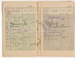 Ausztria 1919-1922. 2xklf részben kitöltött bécsi betétkönyv