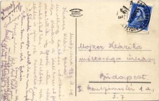 1932 Mezőpeterd, utca, templom, kastély, iskola, Hangya szövetkezet üzlete + "COP - DEBRECZEN -...