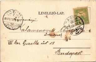 1904 Kassa, Kosice; Honvéd laktanya. Nyulászi Béla kiadása / K.u.K. military barracks (r)