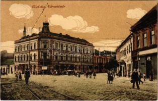 1917 Miskolc, Városház tér, Nagy Miklós, Neményi Lajos üzlete, Vakok boltja