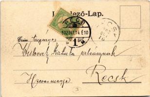 1902 Pécs, Indóház utca, vasútállomás. Blancz József kiadása