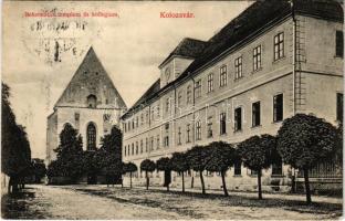 1910 Kolozsvár, Cluj; Református templom és kollégium. Schuster Emil kiadása / Calvinist church and boarding school (EK)