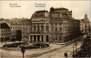 Pozsony, Pressburg, Bratislava; Városi színház, Bohr Ernő üzlete / Stadt-Theater / theatre, shop