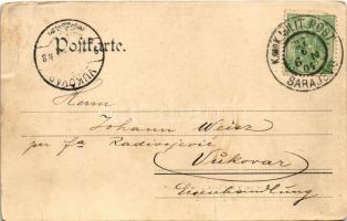 1904 Gorazde, Gorazda (?); Gasthaus zur Brücke des Alois und Maria Pirchner / restaurant and hotel i...