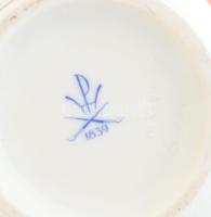 Herendi Apponyi narancs mintás kávés kanna fedél nélkül. Kézzel festett, jelzett, minimális kopással