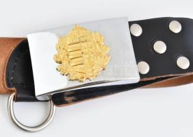 Magyar címeres bőr öv, fém csattal