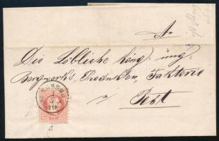~1867 5kr levélen "ESSEGG / OBERSTADT"