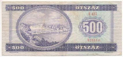 1990. 500Ft "E 427 028184" látványos papírránccal T:III Adamo F43