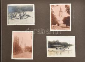 cca 1920 Nagymaros, Kismaros, Dunabogdány, Visegrád, Dunakanyar 176 feliratozott fotót tartalmazó album, más jellegű fotókkal is