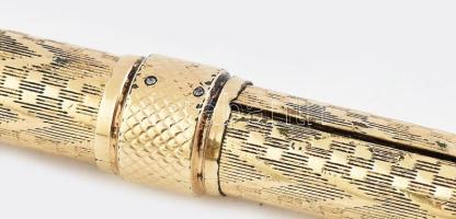 Arany (Au/14k) Leroy Fairchild teleszkópos mártogatós toll. Szép állapotban. Jelzés nélkül. H: 14 cm...